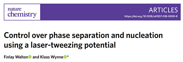 Nature Chemistry: Control over phase separation and nucleation using a laser-tweezing potential