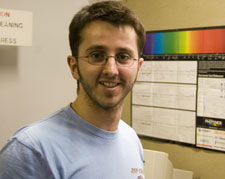 Richard Shanks in the Ultrafast lab